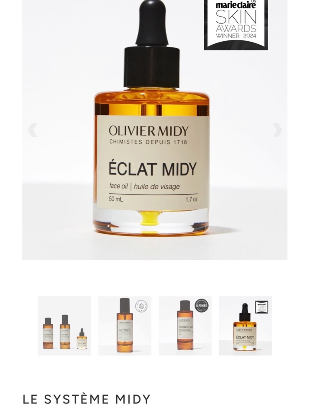 ÉCLAT MIDY  | ANTI-AGING FACE OIL  
50ML /  FL 1.7OZ